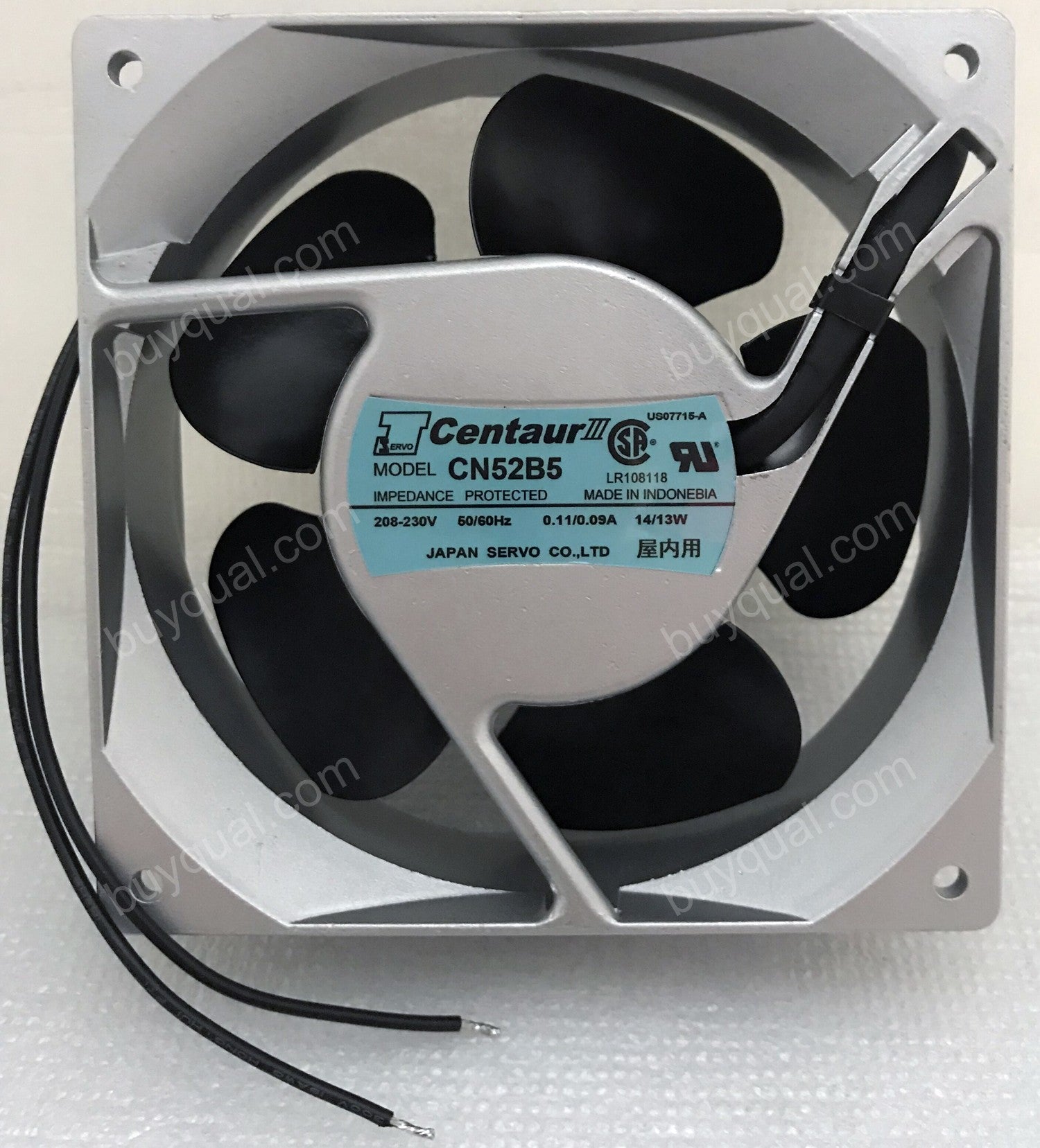 SERVO CN52B5 208/230V 0.11/0.09A 14/13W Cooling Fan SERVO CN52B5 208/230V 0.11/0.09A 14/13W Cooling Fan